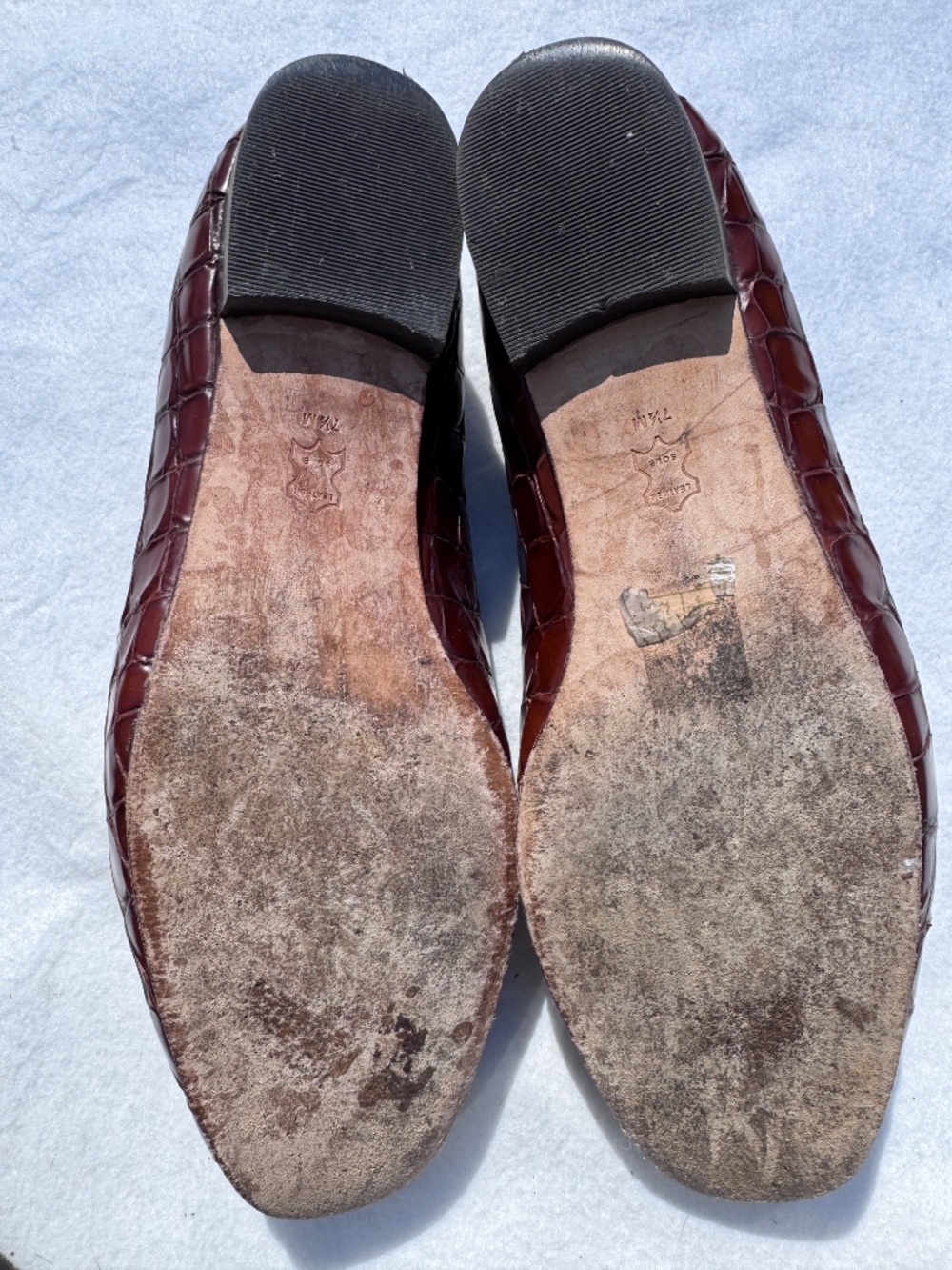 Tory Burch Jessa Embellished Croc-effect Leather Loafer Size 7.5 - Picture 3 of 4